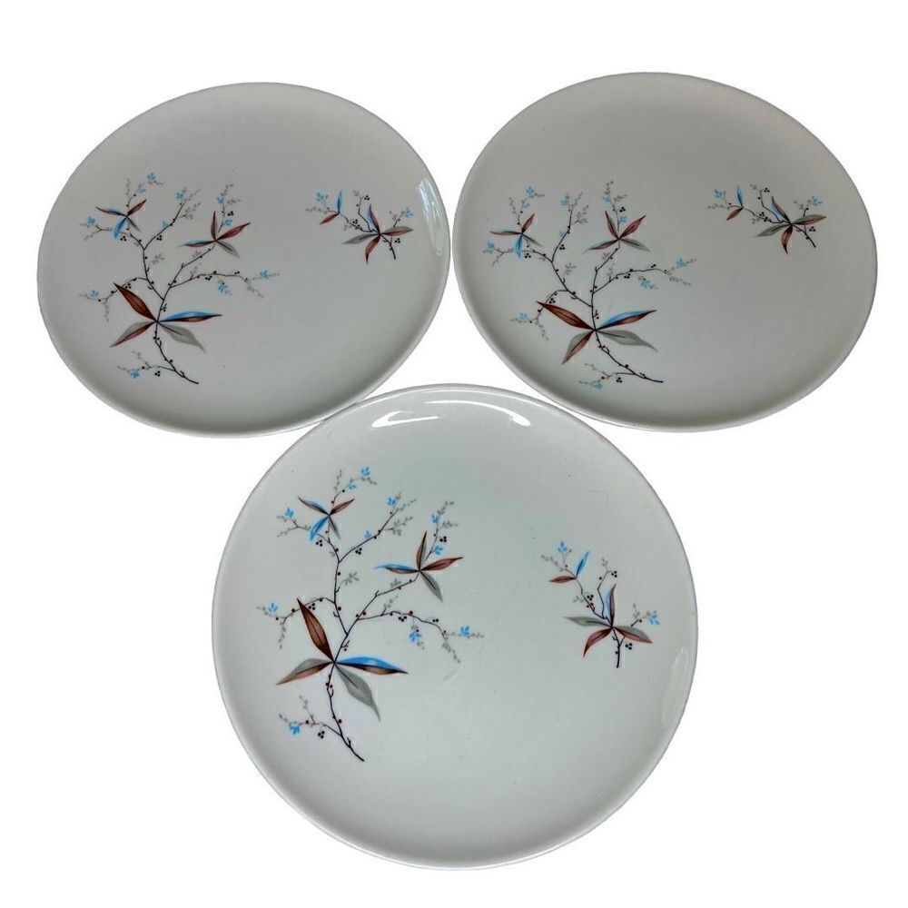 VTG Set of 3 MCM Syracuse FINESSE Carefree True China Bread Salad Plates 8 Inch